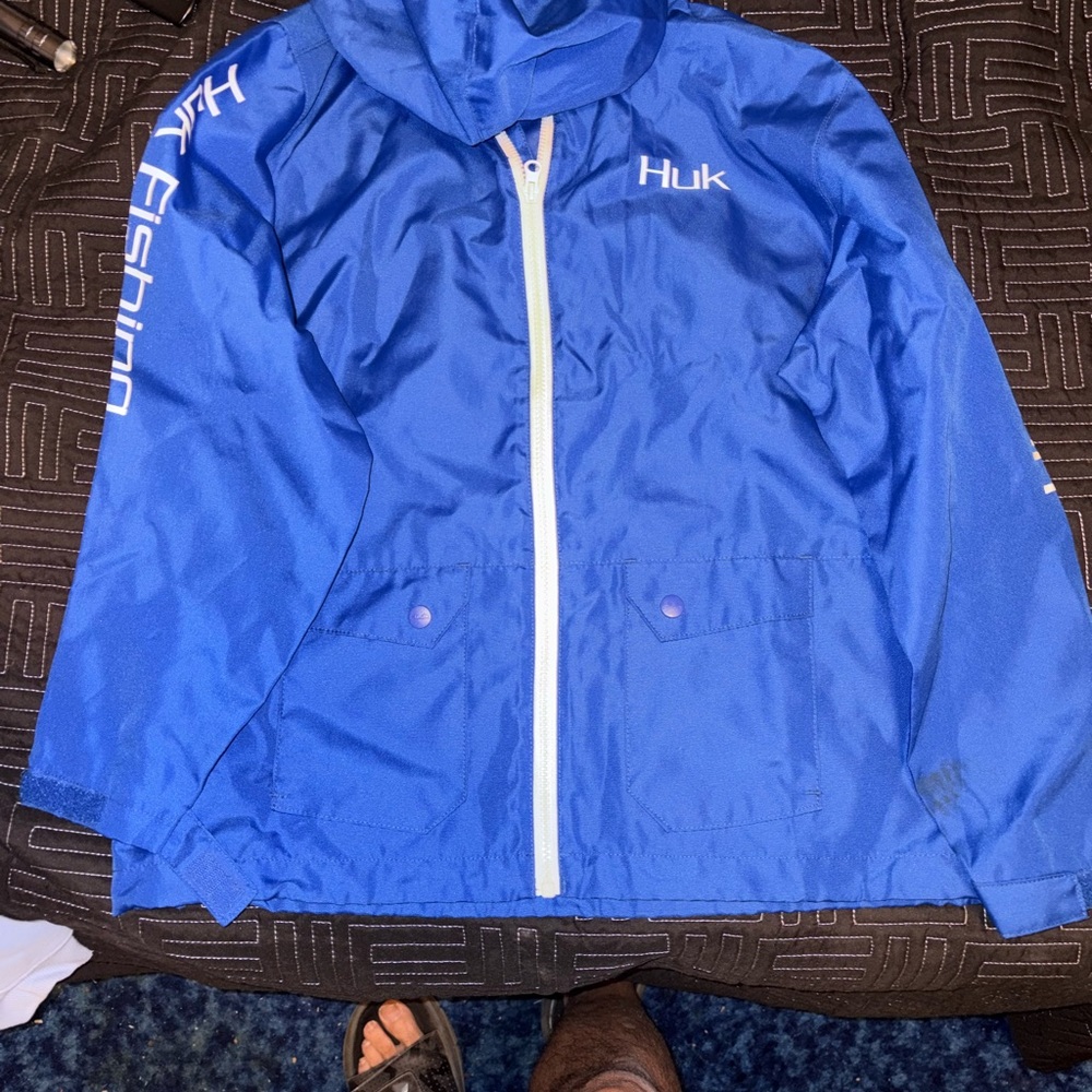 Huk Rain Jacket Youth Jacket in Blue